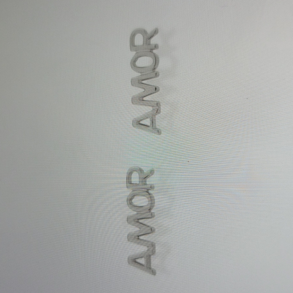 Rhodium  amor (love) earrings